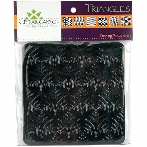 Artist's Paintstiks Rubbing Plates 7.125"X7.125" 6/Pkg Triangles