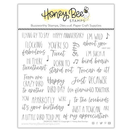 HoneyBee Stamp Tropical Tweets | 6x6 Stamp Set