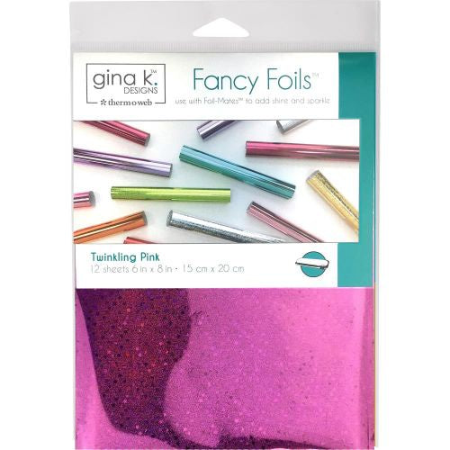 Gina K Designs Fancy Foil 6"X8" 12/Pkg Twinkling Pink Holographic