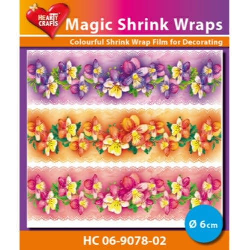 Hearty Crafts Magic Shrink Wraps, Violets 6 cm