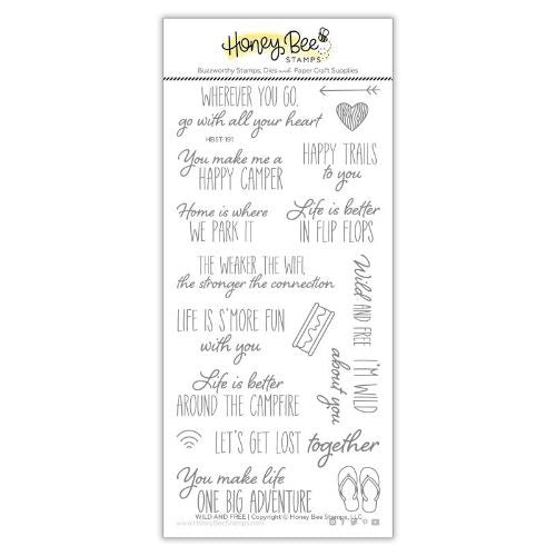 HONEY BEE STAMPS Wild and Free | 4x8 Stamp Set