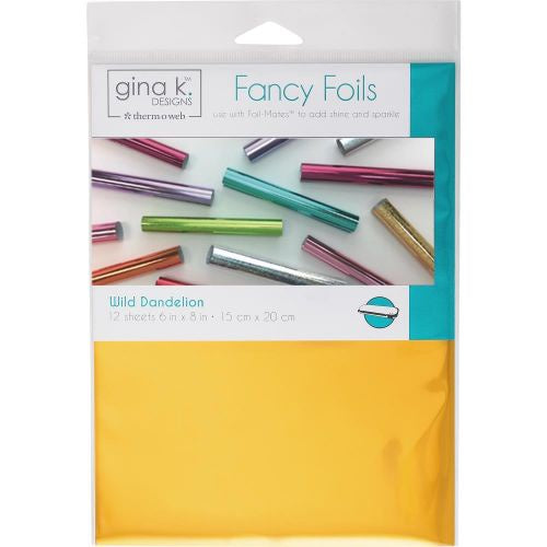 Gina K Designs Fancy Foil 6"X8" 12/Pkg Wild Dandelion