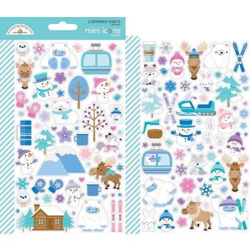 Dooblebug Mini Cardstock Stickers 2/Pkg Winter Wonderland Icons