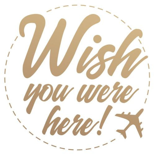 Couture Creations New Adventures Mini Stamp Wish You Were Here 1.9"X1.9"