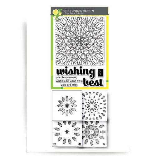 Birch Press Design Wishing mandala clear stamp set and Stencil