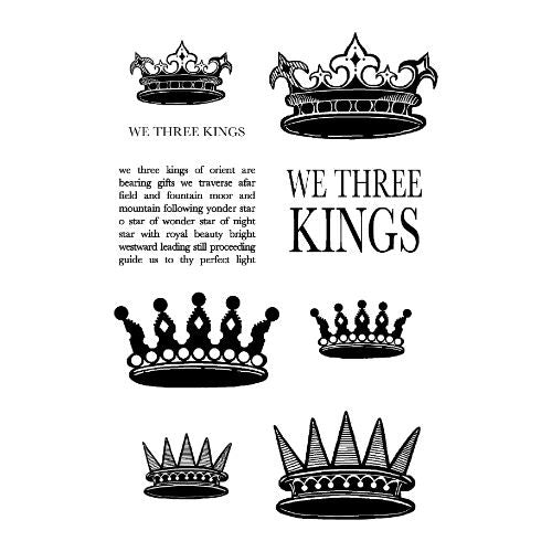 Woodware Clear Singles We Three Kings 4 in x 6 in Stamp