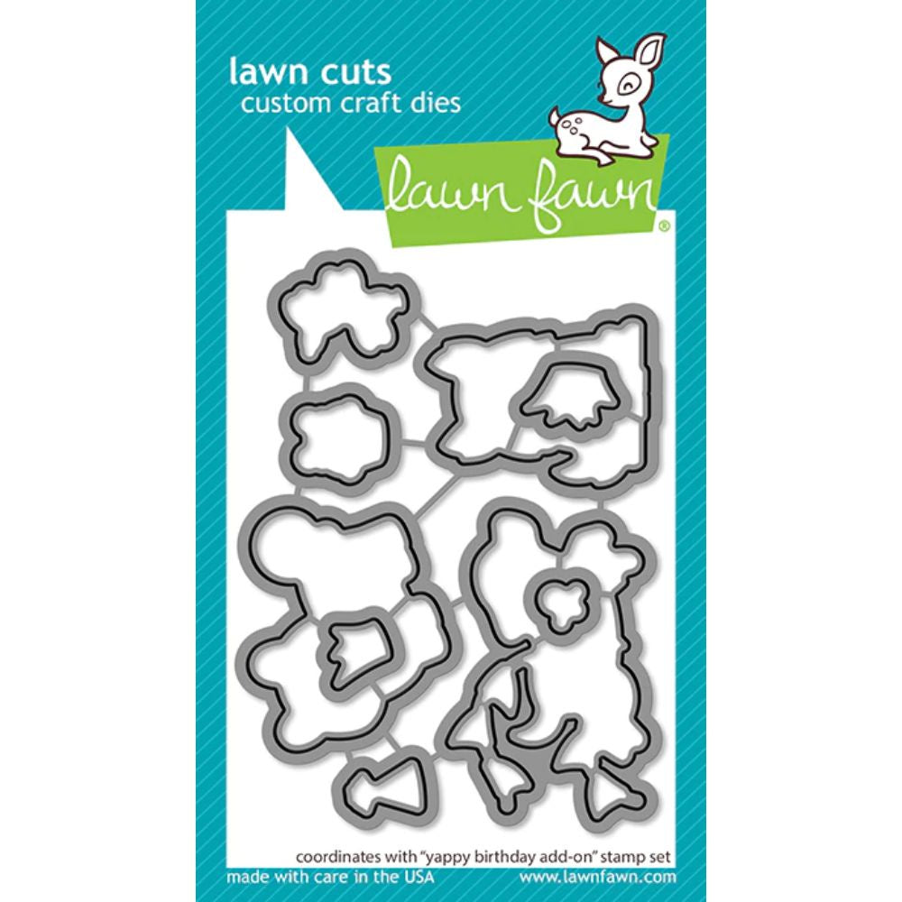 Lawn Fawn yappy birthday add-on lawn cuts