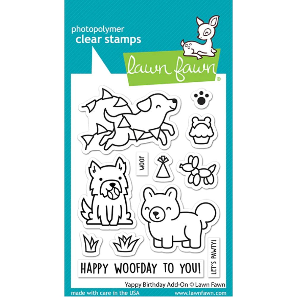 Lawn Fawn yappy birthday add-on