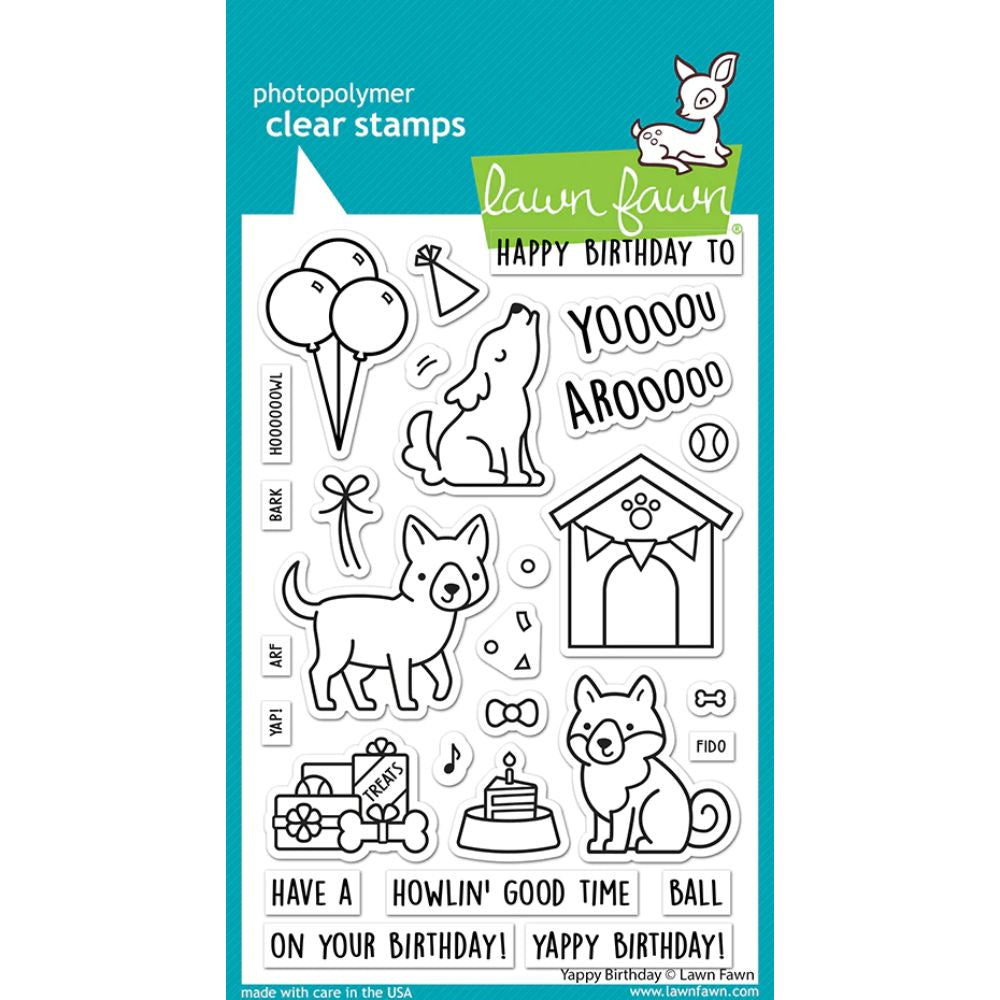 Lawn Fawn yappy birthday