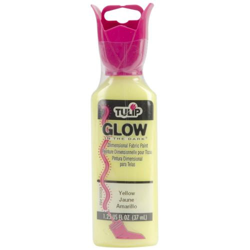 Tulip Dimensional Fabric Paint 1.25oz Glow In The Dark - Yellow